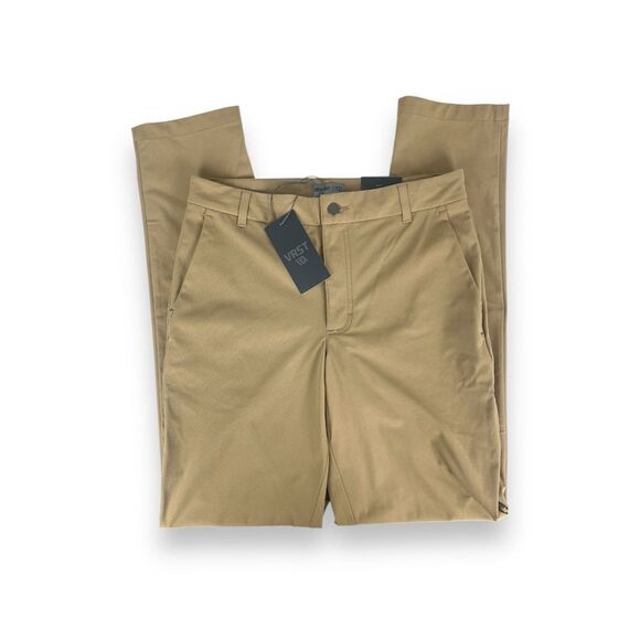 NWT VRST Slim Fit Pants Khaki Athleisure Pants - Picture 5 of 11